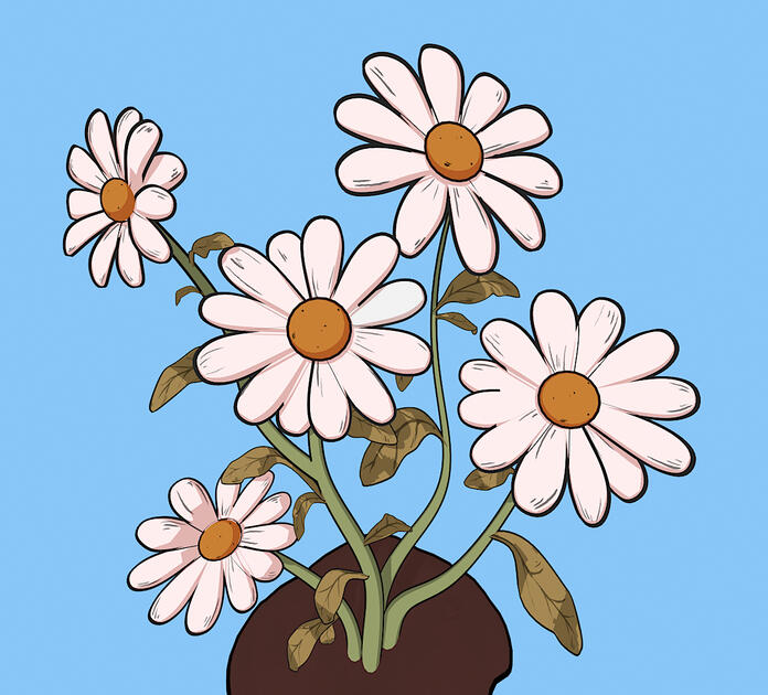 Fleurs en 3D Blender